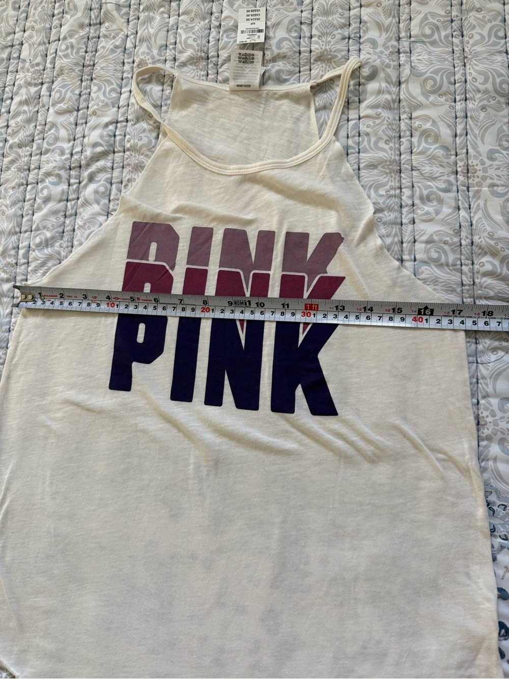 PINK Victoria’s Secret Logo Tank Top NWT Size Small Racerback - Picture 4 of 5